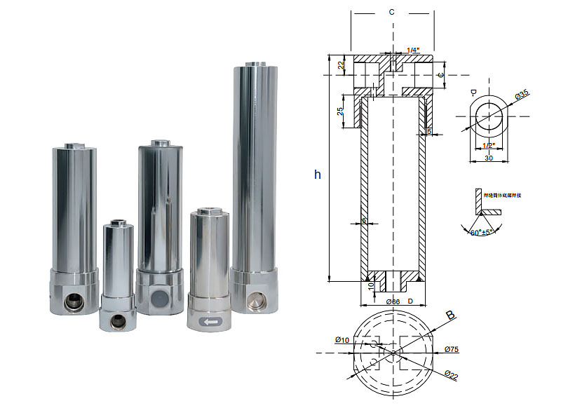 Carbon steel high pressure precision filter series